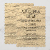 13e verjaardag Eigen naam Water Abstract Cute Kaart (Voorkant / Achterkant)