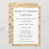 13e verjaardag Eigen naam water Eenvoudig 2023 Kaart (Voorkant / Achterkant)