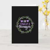 13e verjaardag "Eindelijk een tiener" voor meisjes Kaart (Gele Bloem)