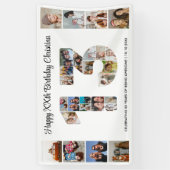 13e verjaardag feest nummer 13 fotocollage spandoek (Verticaal)