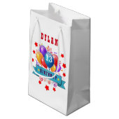 13e verjaardag Feestelijke Ballonnen en Rode Sterr Klein Cadeauzakje (Achterkant Gekanteld)