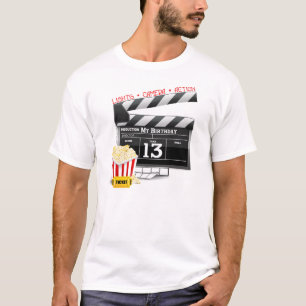 13e verjaardag filmpartij t-shirt