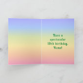 13e verjaardag — Fun Cake & Candles, w/ Eigen naam Kaart (Binnen)