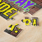 13e verjaardag ~ Fun, door Urban Graffiti geïnspir Legpuzzel (Zijkant)