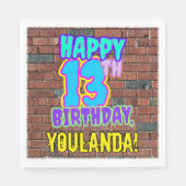 13e verjaardag ~ Fun, door Urban Graffiti geïnspir Servet (Voorkant)