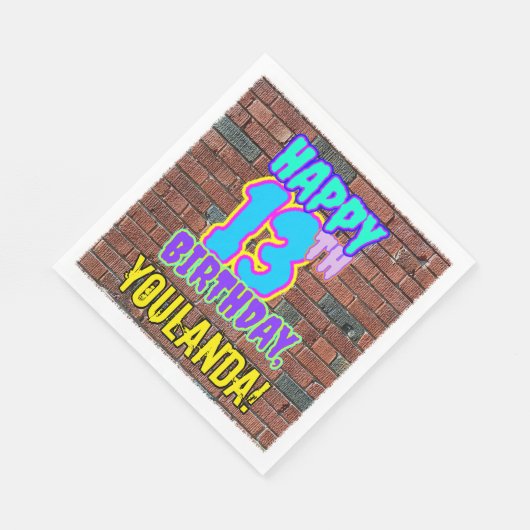 13e verjaardag ~ Fun, door Urban Graffiti geïnspir Servet (Hoek)