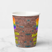 13e verjaardag: Fun Graffiti-geïnspireerde regenbo Papieren Bekers (Links)