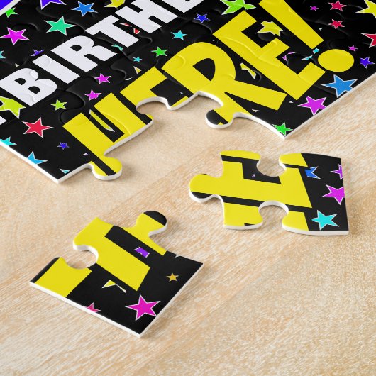 13e verjaardag — Fun, kleurrijk Star Field Pattern Legpuzzel (Zijkant)