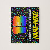 13e verjaardag — Fun, kleurrijk Star Field Pattern Legpuzzel (Verticaal)