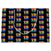 13e verjaardag: Fun Rainbow Event Nummer 13 Patroo Groot Cadeauzakje (Voorkant)