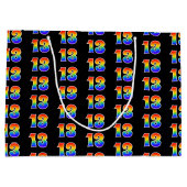 13e verjaardag: Fun Rainbow Event Nummer 13 Patroo Groot Cadeauzakje (Achterkant)