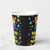 13e verjaardag: Fun Stars Pattern en Rainbow 13 Papieren Bekers (Links)