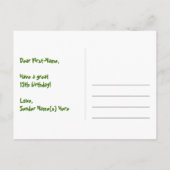 13e verjaardag: Fun Stars Pattern, Rainbow 13, naa Briefkaart (Achterkant)