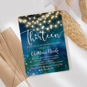 13e verjaardag Galaxy Turquoise Blauw Groen Kaart