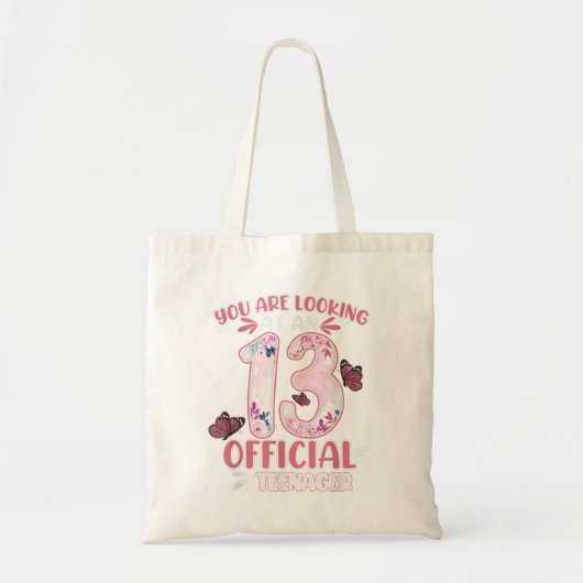 13e verjaardag Gift 13 jaar oude officiële tiener Tote Bag (Voorkant)