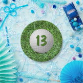 13e verjaardag Golfbal op Grass Napkins Papieren Bordje (Feest)