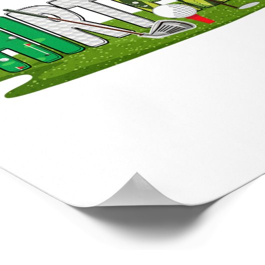 13e verjaardag golfthema 13 jaar oude Kinder sport Poster (Hoek)