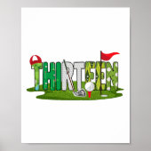 13e verjaardag golfthema 13 jaar oude Kinder sport Poster (Voorkant)