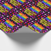 13e verjaardag: Heatpatroon liefhebbend, regenboog Cadeaupapier (Hoek)