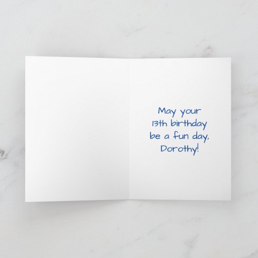 13e verjaardag: Heatpatroon liefhebbend, regenboog Kaart (Binnen)