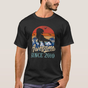 13e verjaardag jongen dinosaurus rex 13 jaar oud a t-shirt