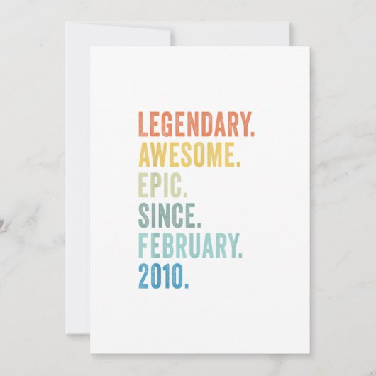 13e verjaardag jongen Legendary epic Geweldige sin Kaart (Voorkant)