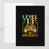 13e verjaardag Jongen Niveau 13 geopend 13 jaar ou Kaart (Voorkant / Achterkant)