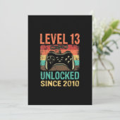 13e verjaardag Jongen Niveau 13 niet-vergrendeld G Kaart (Staand voorkant)