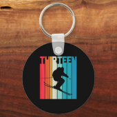 13e Verjaardag Jongen Retro Ski Lover Skier 13 Jaa Sleutelhanger (Voorkant)