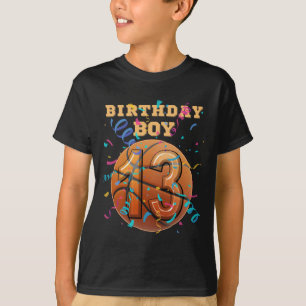 13e verjaardag jongen tiener 13 jaar skeletspelers t-shirt