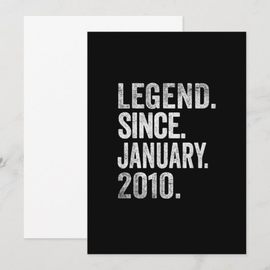 13e verjaardag jongens 13 jaar oud Legend sinds ja Kaart (Voorkant / Achterkant)