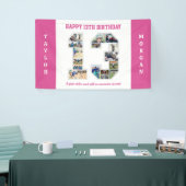 13e verjaardag Jubileum nummer 13 fotocollage Spandoek (Beurs)