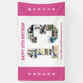 13e verjaardag Jubileum nummer 13 fotocollage Spandoek (Verticaal)