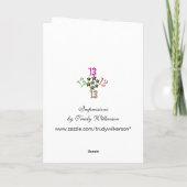 13e verjaardag (juwelen) kaart (Achterkant)