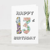 13e verjaardag Kaart (Voorkant)