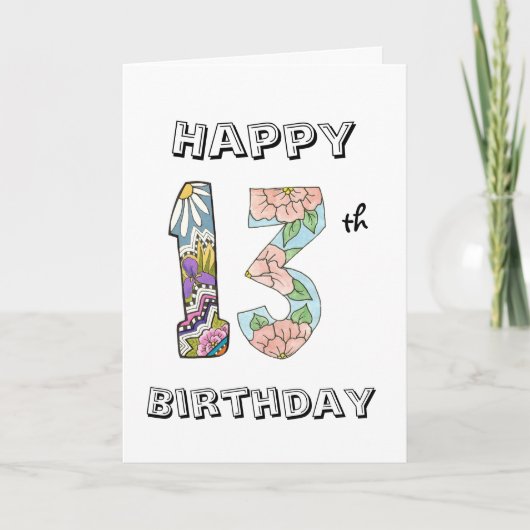 13e verjaardag Kaart (Voorkant)