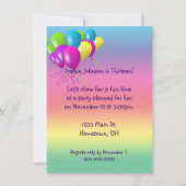 13e verjaardag kaart (Achterkant)