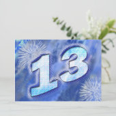 13e verjaardag kaart (Staand voorkant)