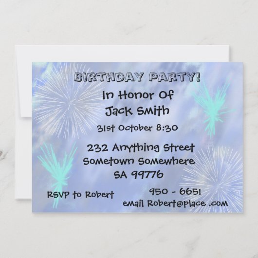 13e verjaardag kaart (Achterkant)