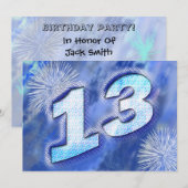 13e verjaardag kaart (Voorkant / Achterkant)