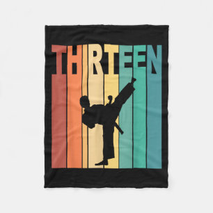 13e verjaardag Karate Taekwondo Thema 13 Jaar Oud Fleece Deken