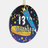13e verjaardag keramisch ornament (Rechts)