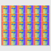 13e verjaardag: kleurrijk, vun regenboogpatroon # cadeaupapier (Vlak)