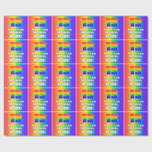 13e verjaardag: kleurrijk, vun regenboogpatroon # 