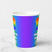 13e verjaardag: kleurrijk, vun regenboogpatroon # papieren bekers (Links)