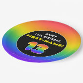 13e verjaardag: kleurrijke regenboog # 13, Naam va Papieren Bordje (Gekanteld)