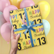 13e verjaardag Kleurrijke Typografie