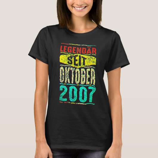 13e verjaardag Legendarisch sinds oktober 2007 T-shirt (Voorkant)