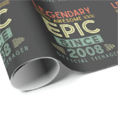 13e verjaardag Legendary 2008 Officiële tiener Cadeaupapier (Rol Hoek)