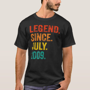 13e verjaardag legende sinds juli 2009 13 jaar oud t-shirt